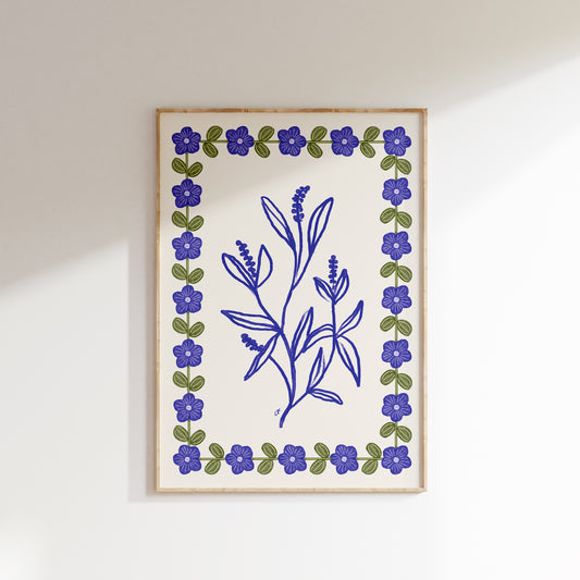 Blue flowers no.1 | Plakat