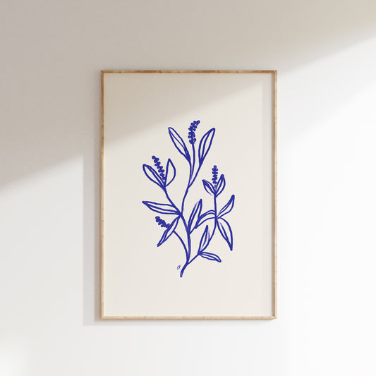 Blue flowers no. 2 | Plakat