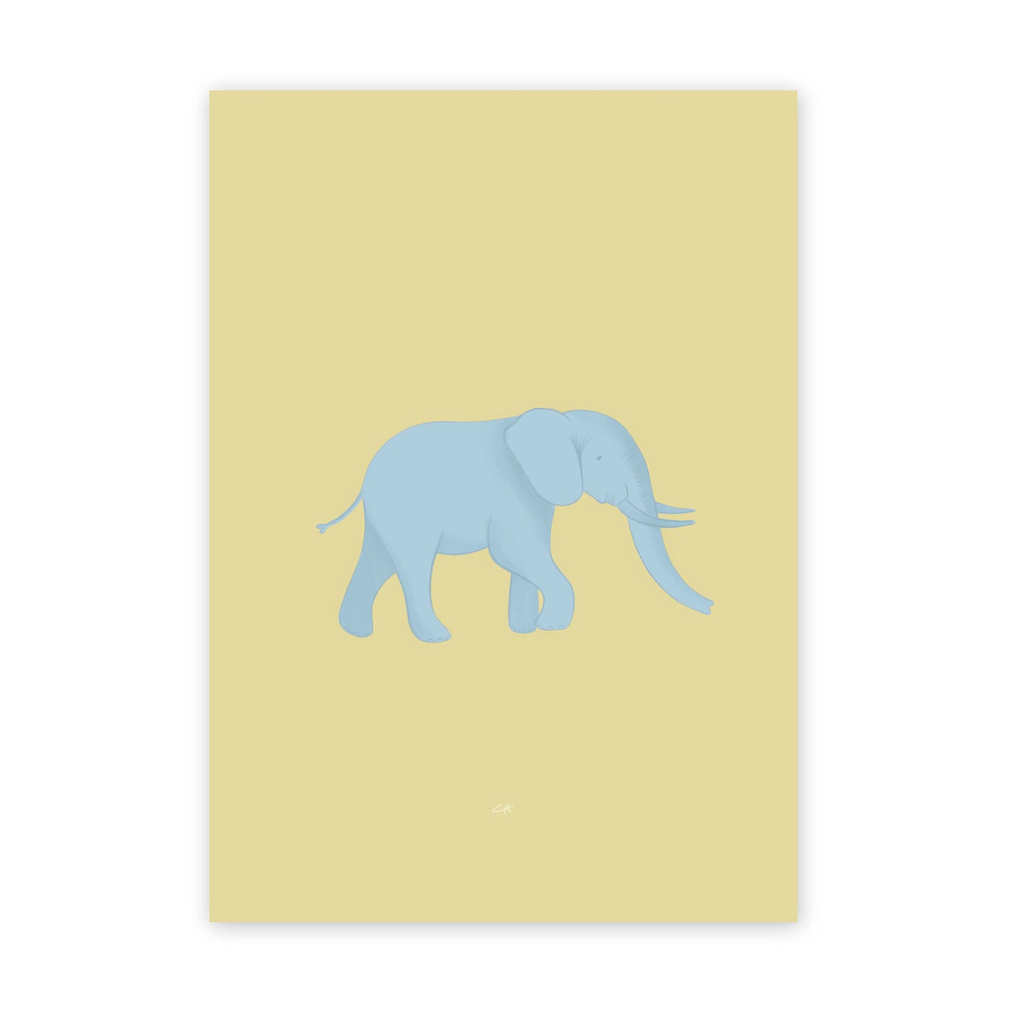 Blå elefant | Plakat